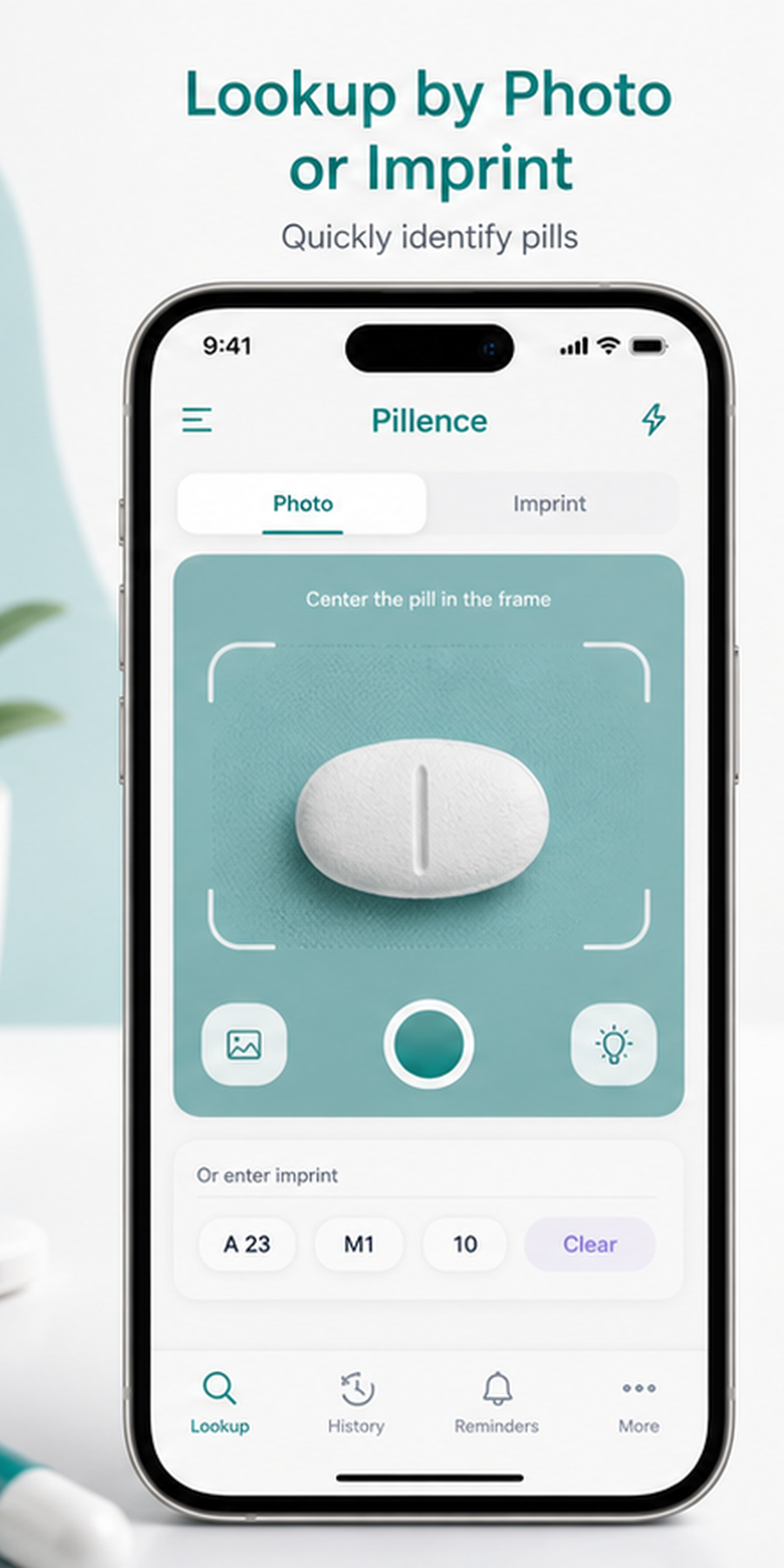 Searching for a pill by photo or imprint