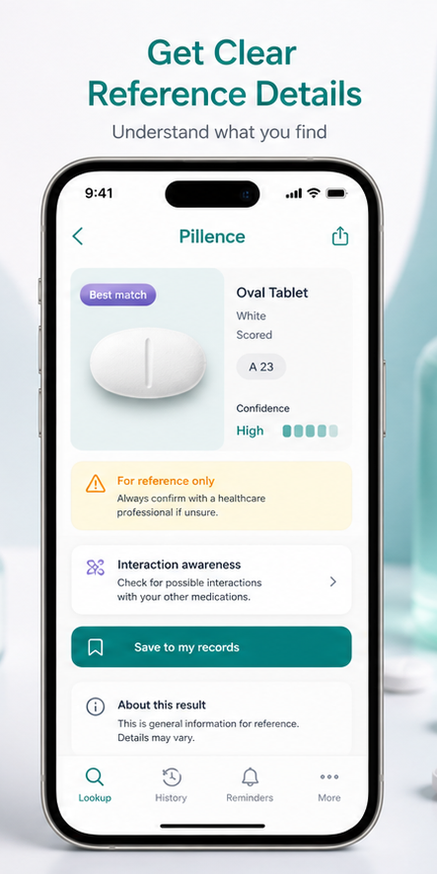 Viewing medication reference results